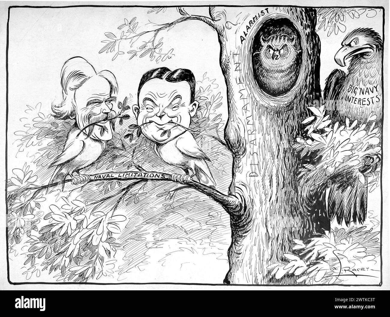Dessin animé - Doings Up the Olive Branch Tree Arthur George Racey (1870-1941) Banque D'Images