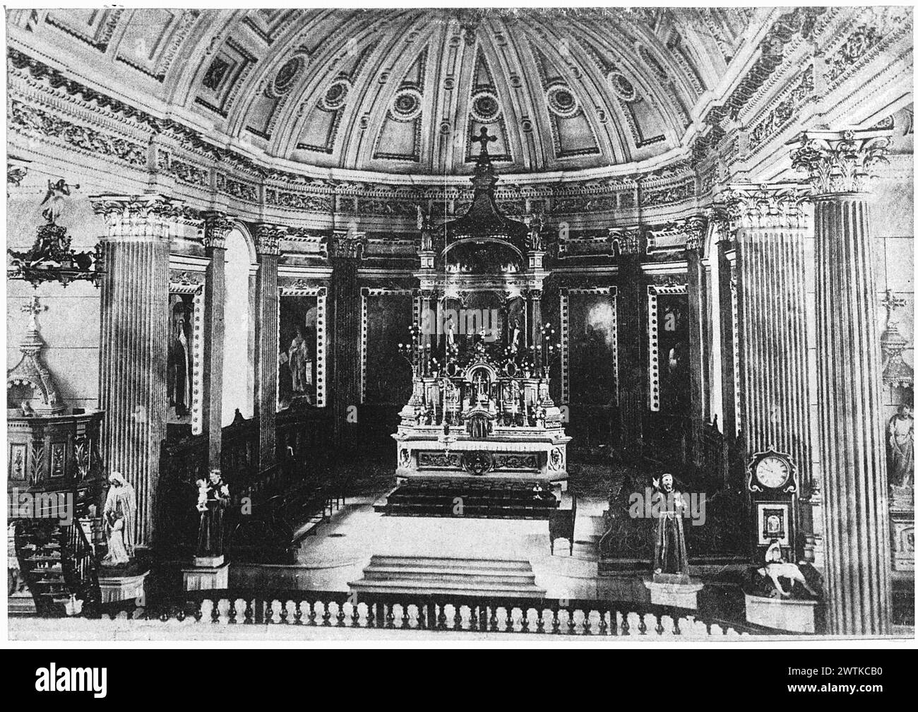 Collotype - intérieure de l'Eglise, Warwick, QC, vers 1910 Banque D'Images