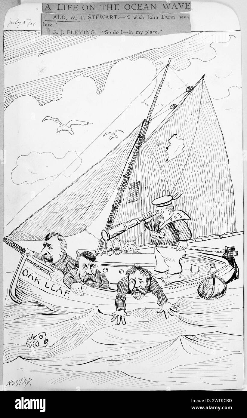 Dessin animé - Une vie sur le Rostap des vagues océaniques (1866-1949) Banque D'Images