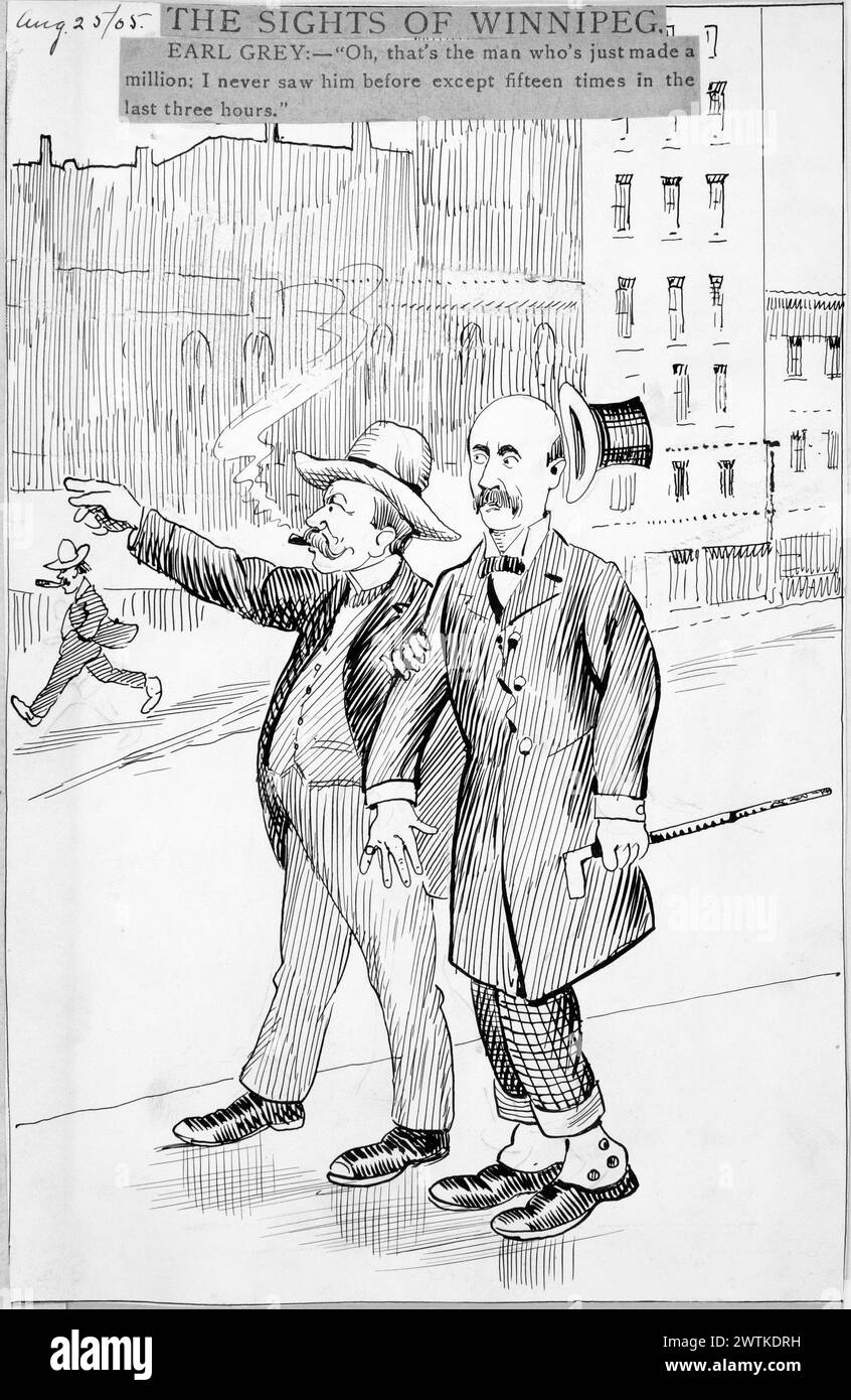 Caricature - les curiosités de Winnipeg Rostap (1866-1949) Banque D'Images