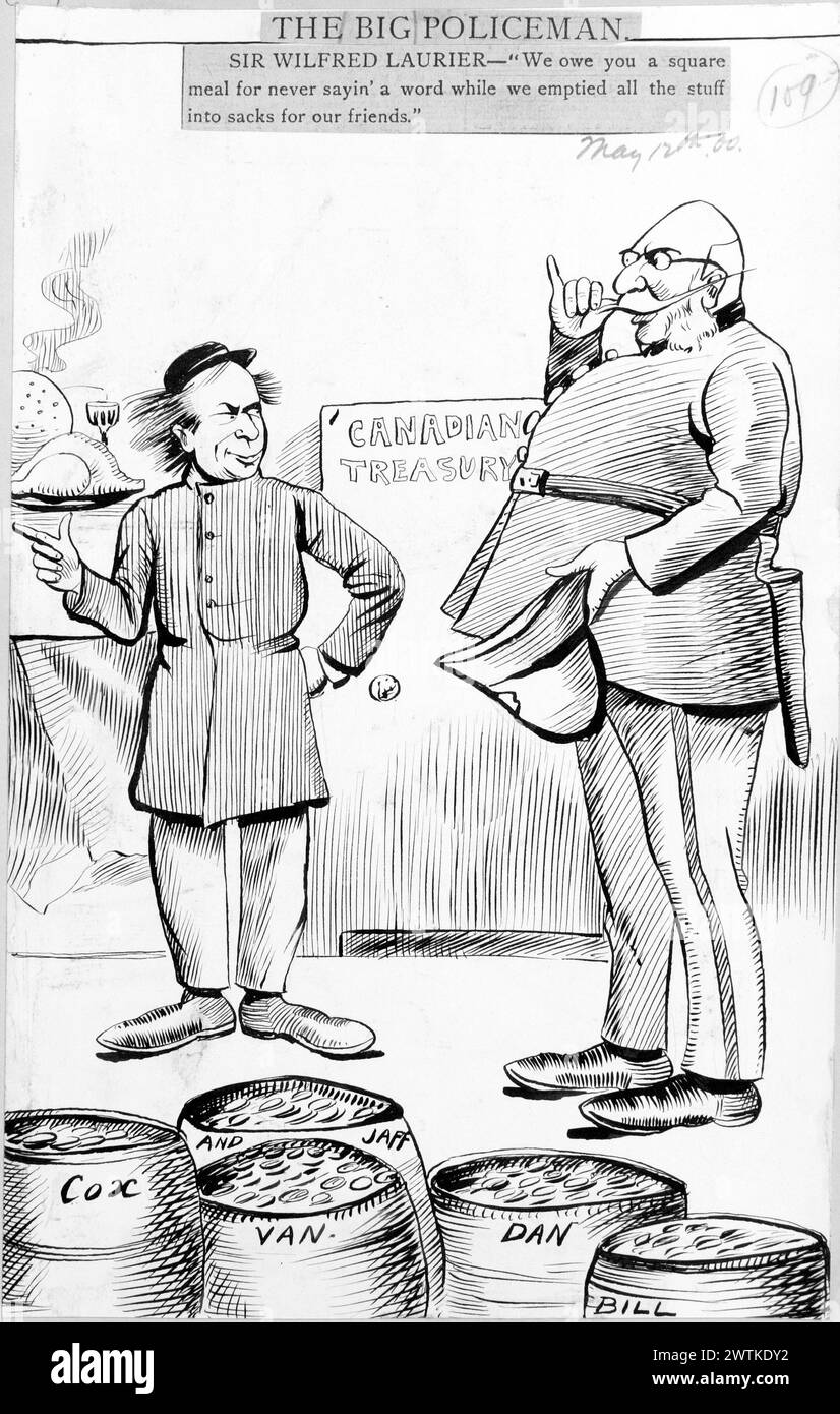 Dessin animé - le grand policier Rostap (1866-1949) Banque D'Images