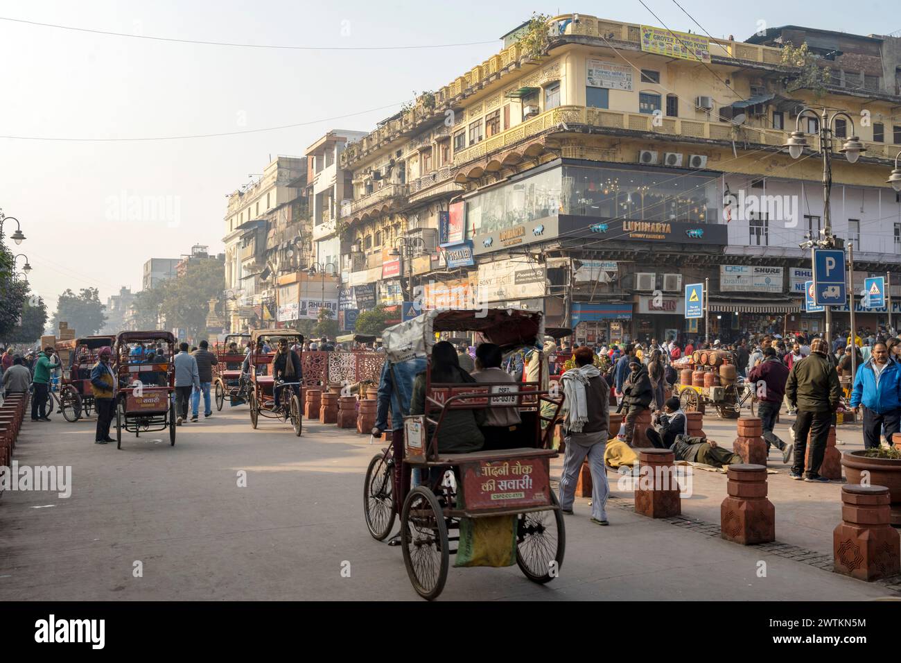 Inde, Old Delhi, Chandni Chowk, Strassenszene Banque D'Images