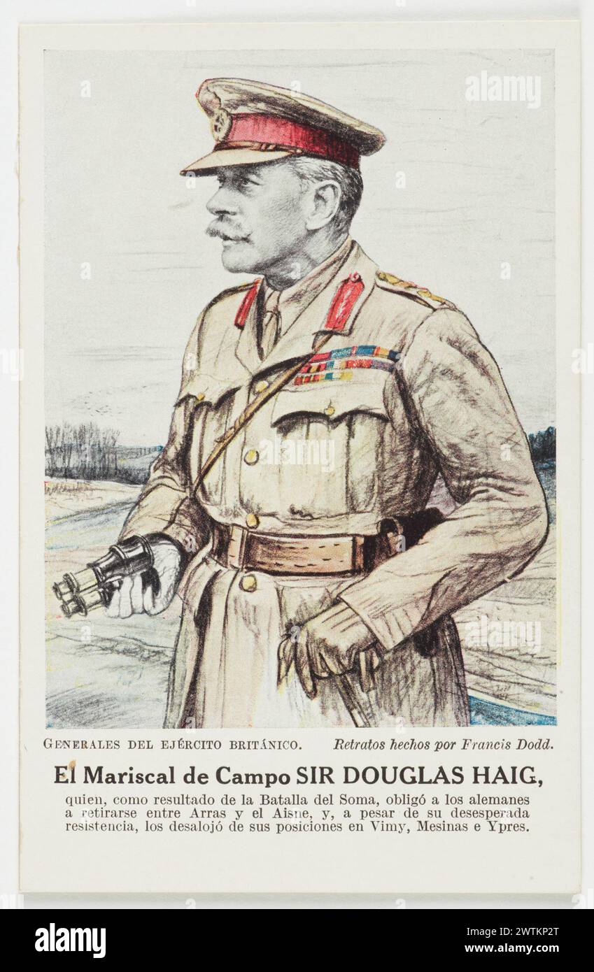 El Mariscal de Campo Sir Douglas Haig cartes postales Banque D'Images