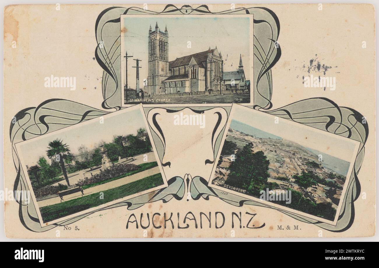 Auckland, Nouvelle-Zélande cartes postales photographiques Banque D'Images