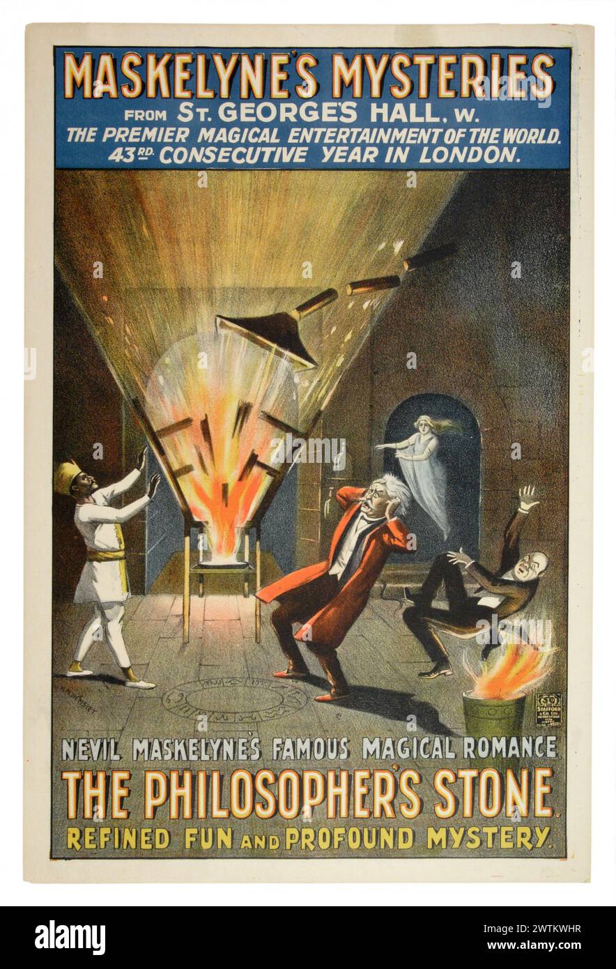 Poster magique - Maskelyne's Mysteries de équipé George's Hall Banque D'Images