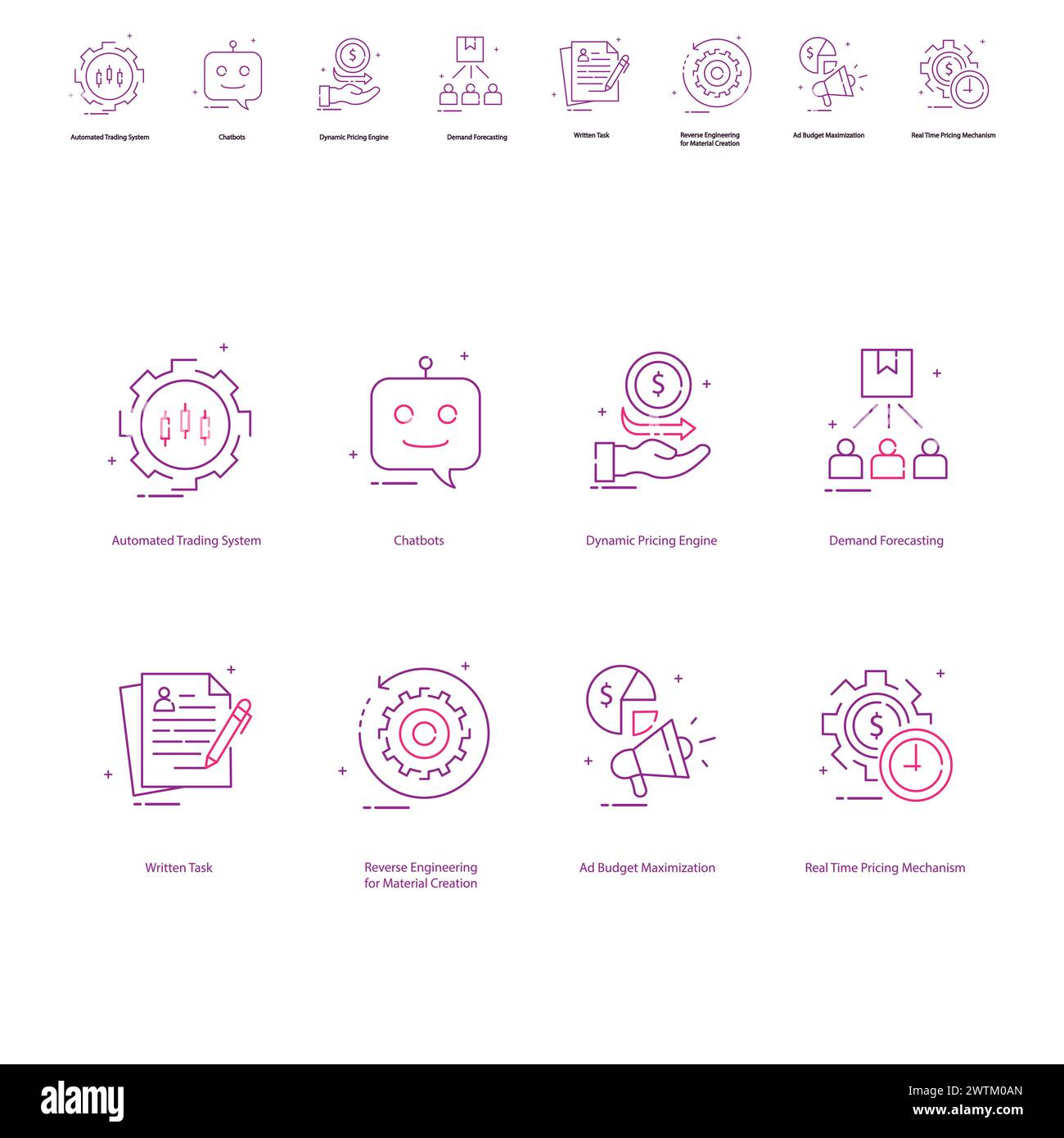 Icônes vectorielles graphiques génératives ai redéfinissant la créativité dans la technologie Illustration de Vecteur