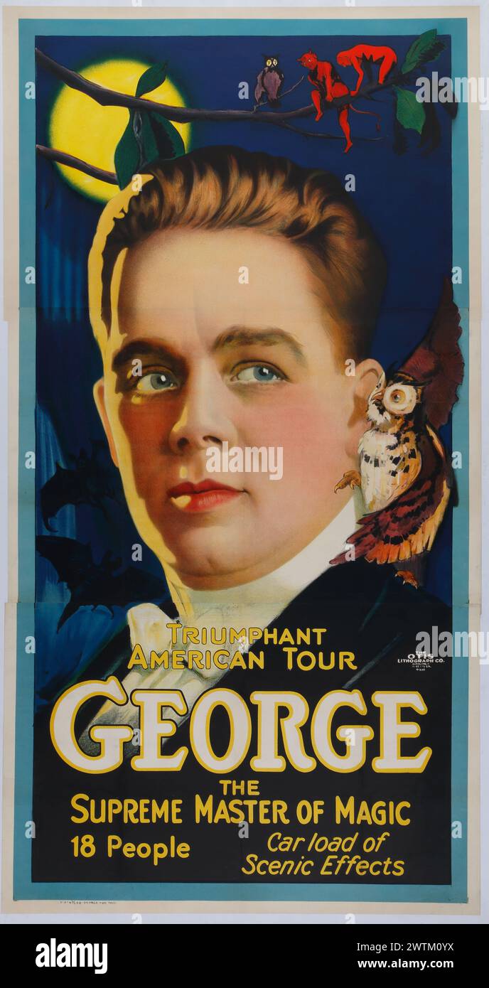 Affiche magique - George le maître suprême de la magie Banque D'Images