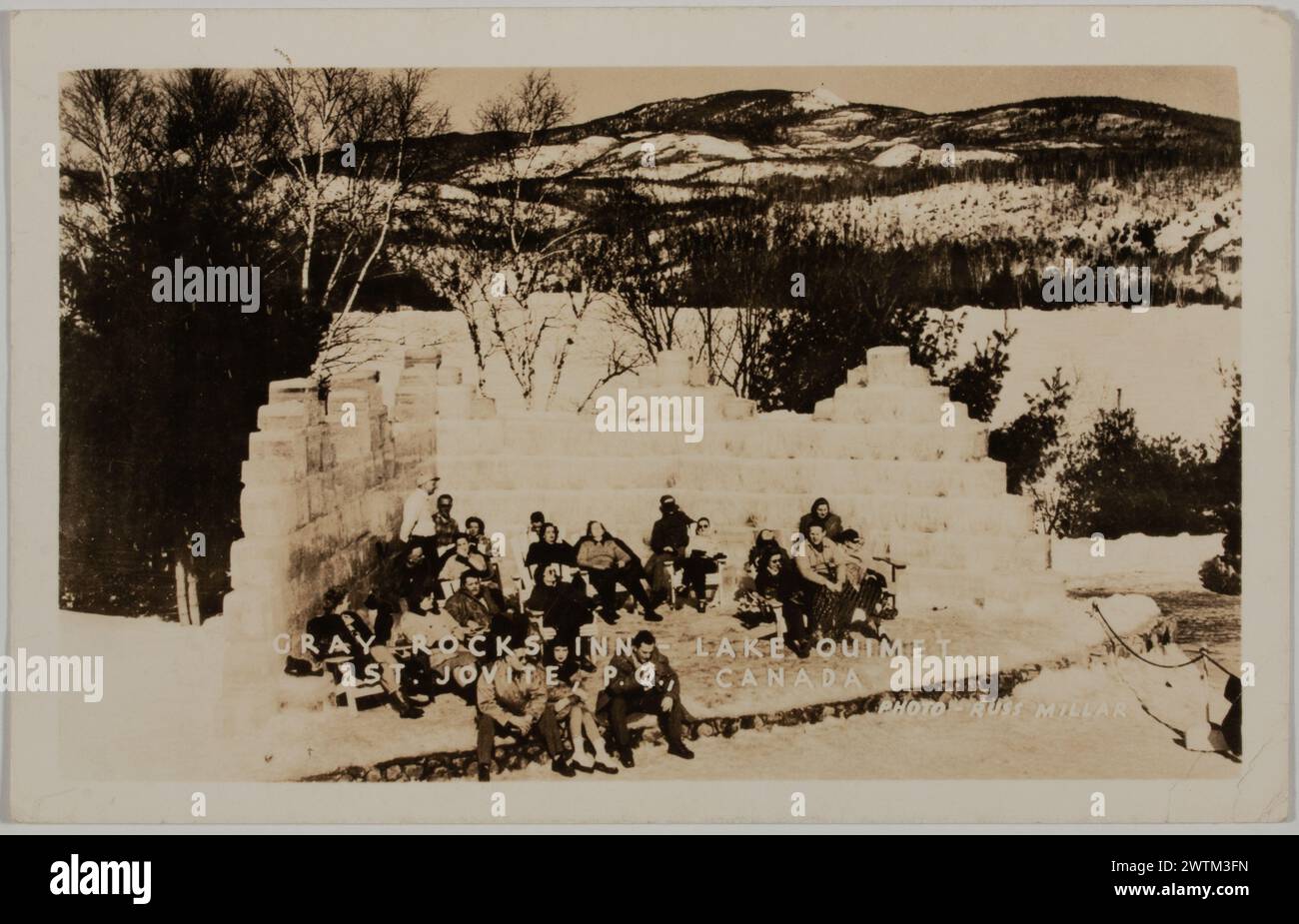 Gravure argentée sur gélatine - Gray Rocks Inn, Lac Ouimet, Saint-Jovite, Québec, 1939-1951 John Russel Millar Banque D'Images