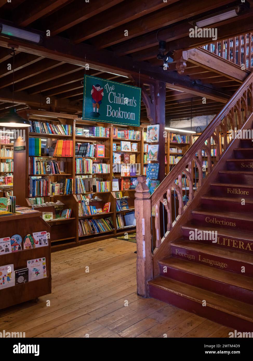 Bibliothèque pour enfants, librairie Richard Booth, Hay on Wye, pays de Galles, Royaume-Uni Banque D'Images