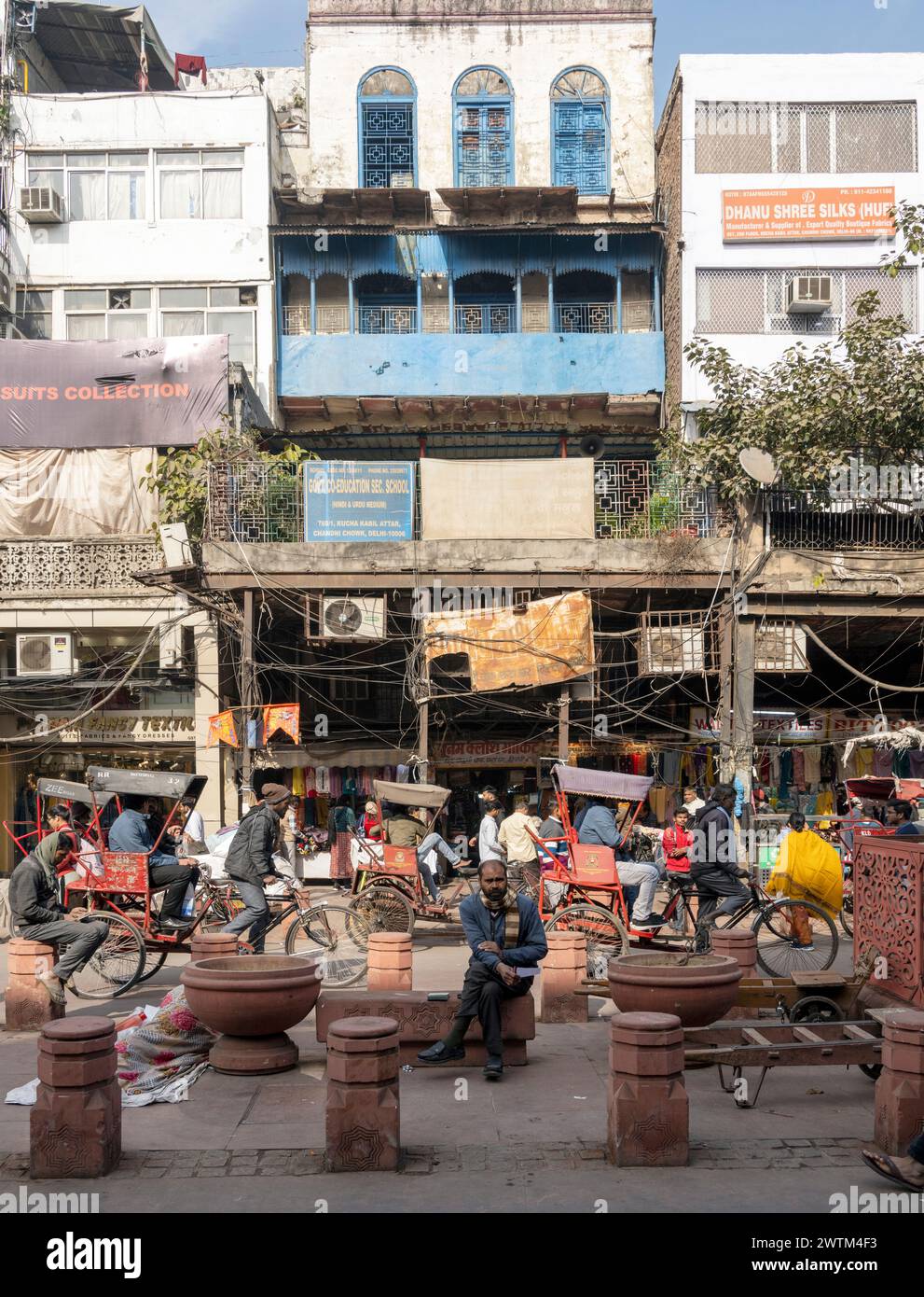 Inde, Old Delhi, Chandni Chowk, Strassenszene Banque D'Images