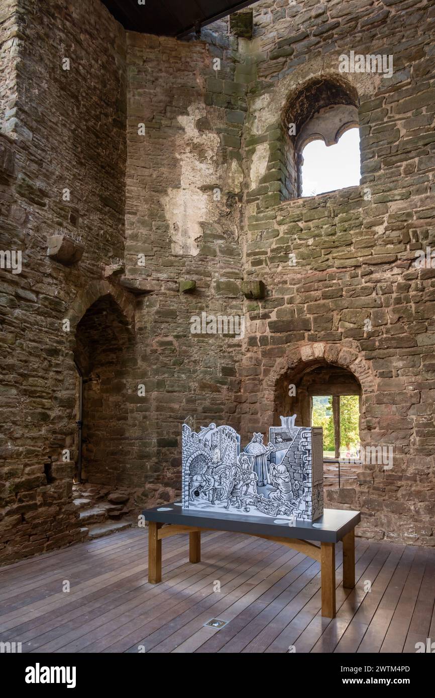 Château de Hay, Hay on Wye, pays de Galles, Royaume-Uni Banque D'Images
