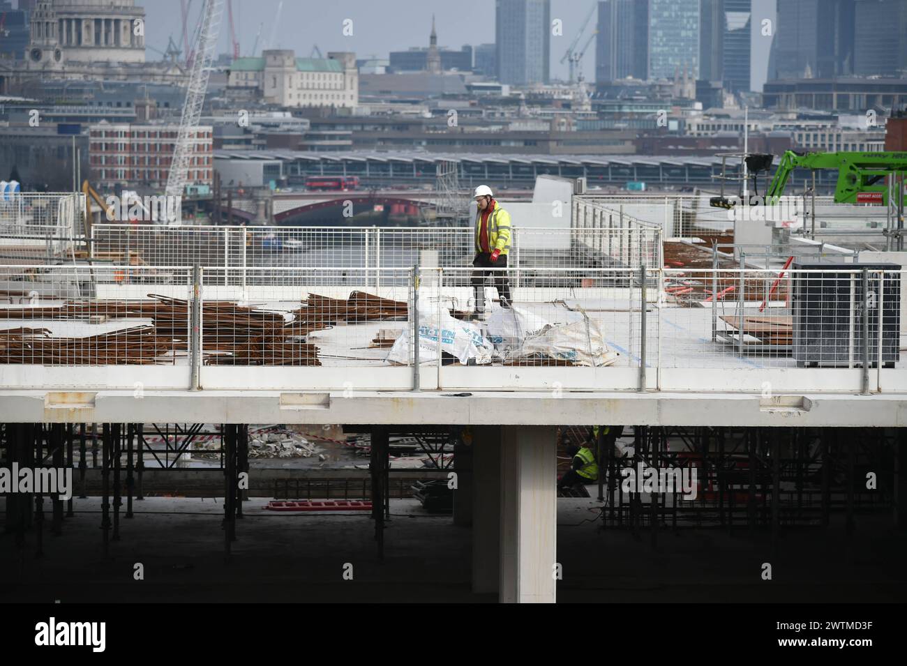 Travaux de construction à Londres Banque D'Images