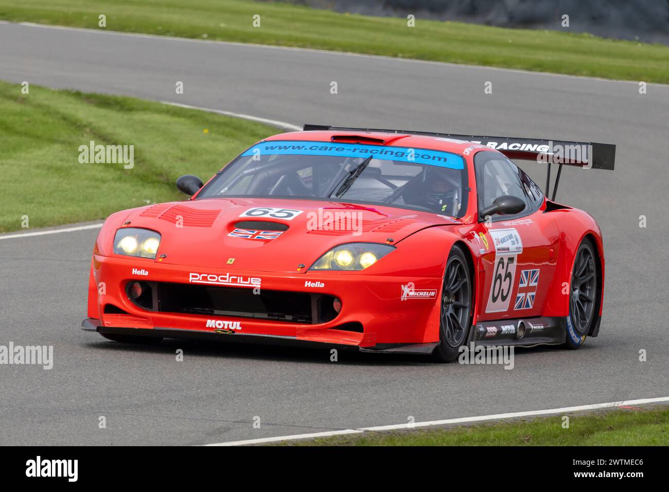 Ferrari 550 GTS Maranello GT1 2002 lors de la 80e réunion des membres de Goodwood, Sussex, Royaume-Uni Banque D'Images