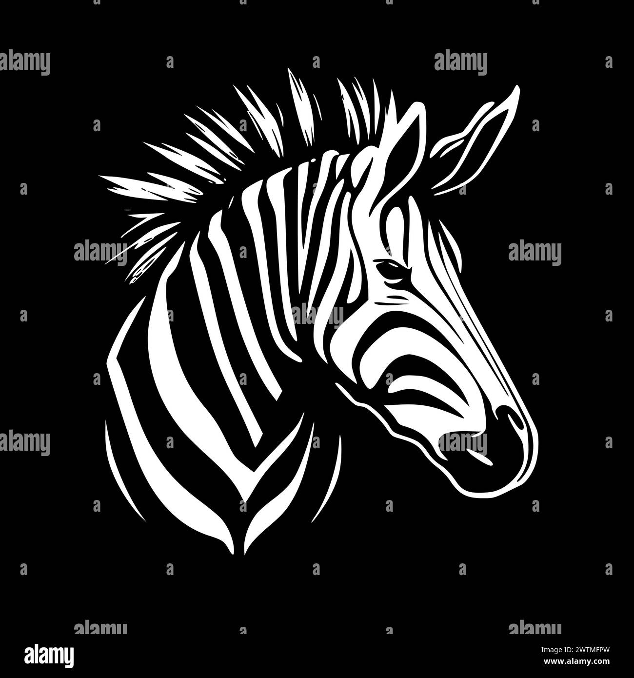 Zebra - logo vectoriel de haute qualité - illustration vectorielle idéale pour le graphique de t-shirt Illustration de Vecteur