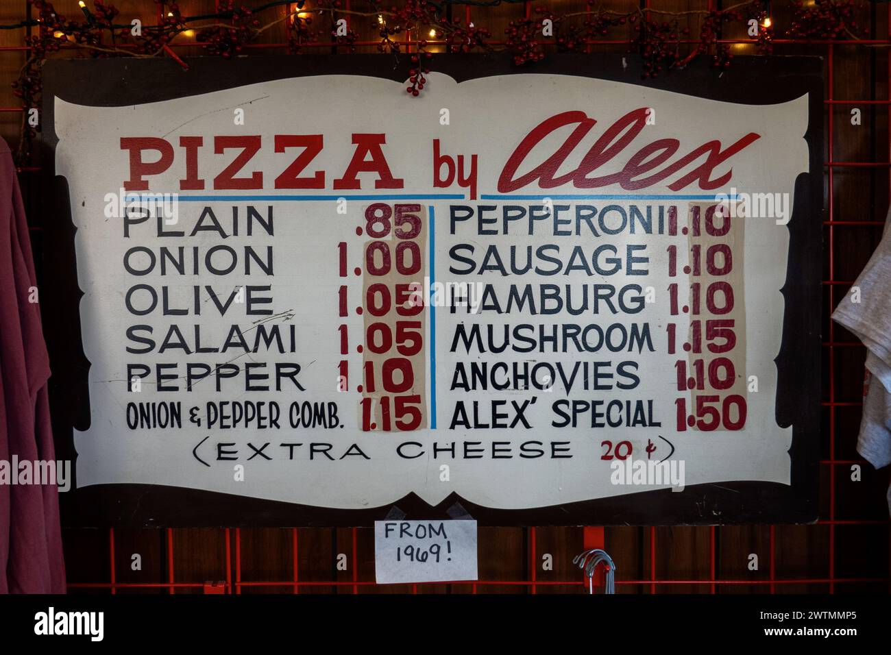 Pizza by Alex restaurant à Biddeford Maine Banque D'Images