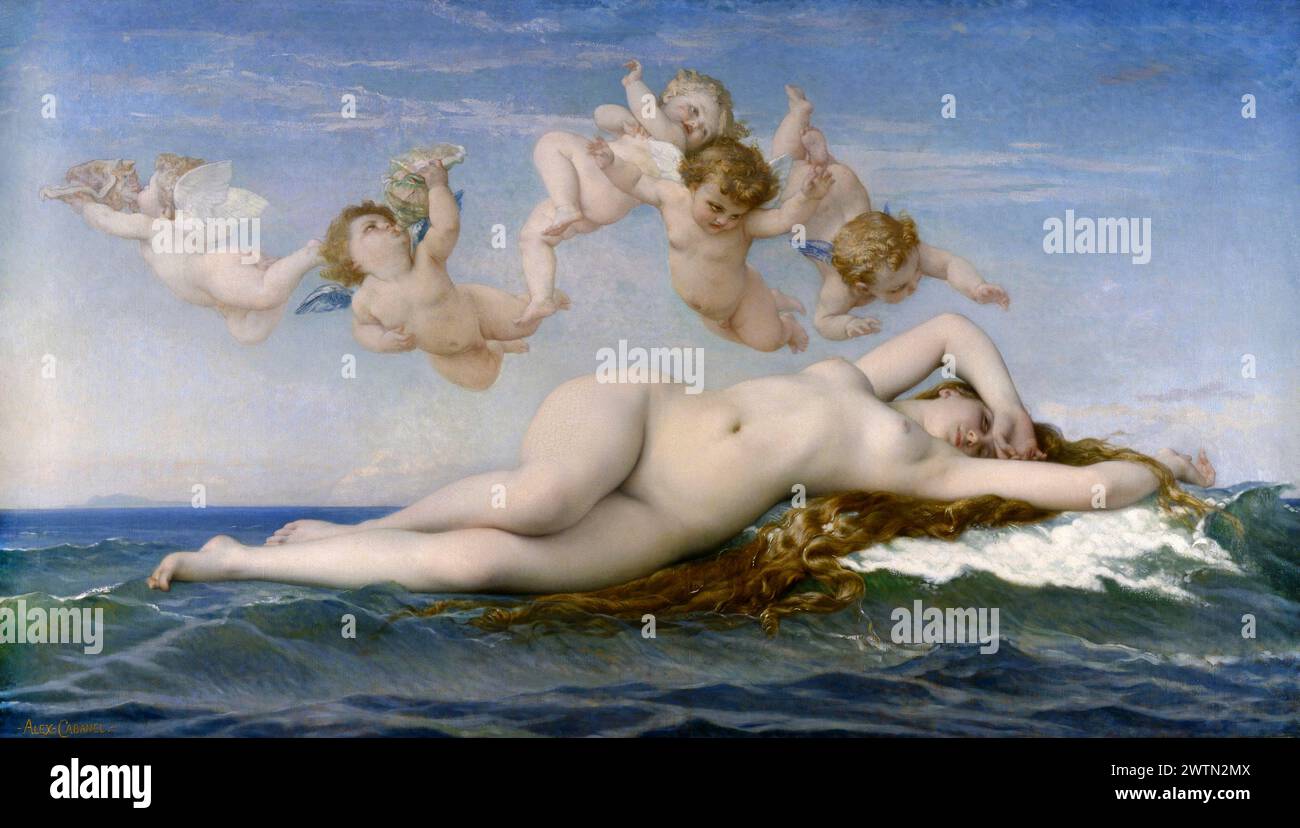 La naissance de Vénus (1863) Alexandre Cabanel Banque D'Images