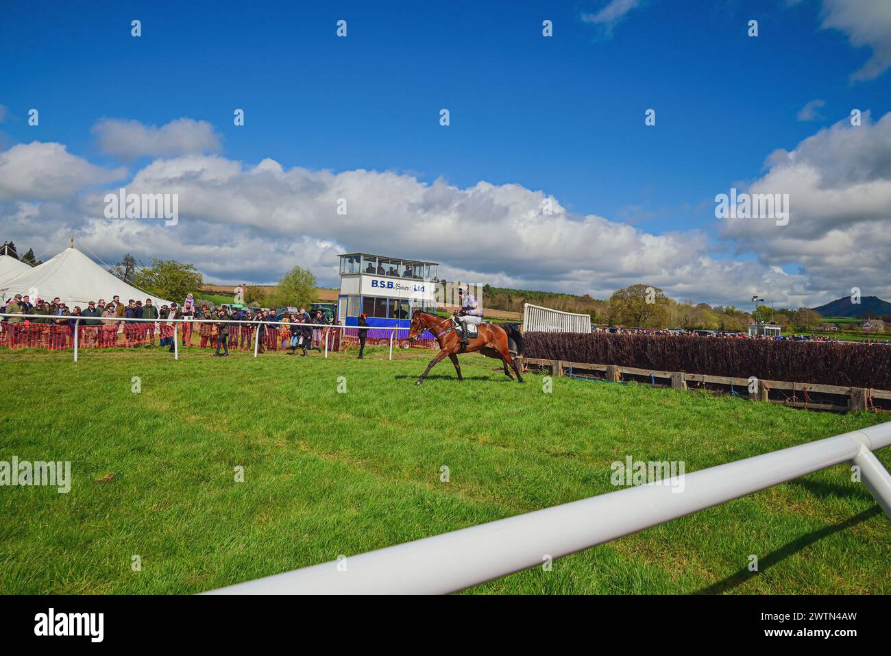 Eyton races - point 2 point Horse Racing Banque D'Images