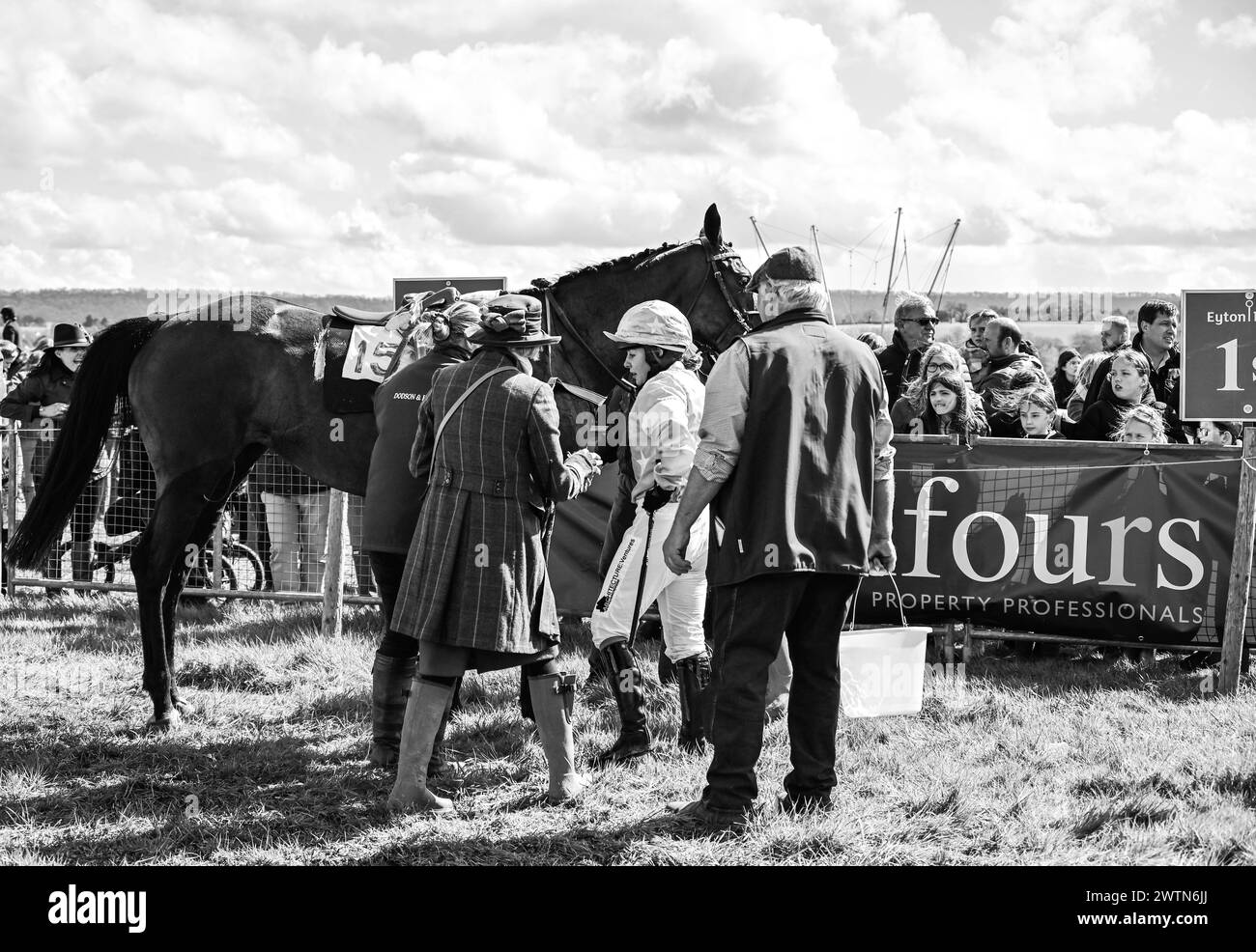 Eyton races - point 2 point Horse Racing Banque D'Images