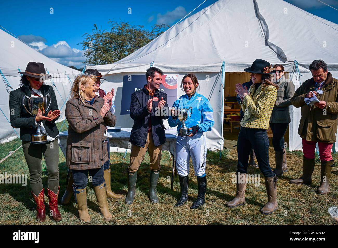 Eyton races - point 2 point Horse Racing Banque D'Images