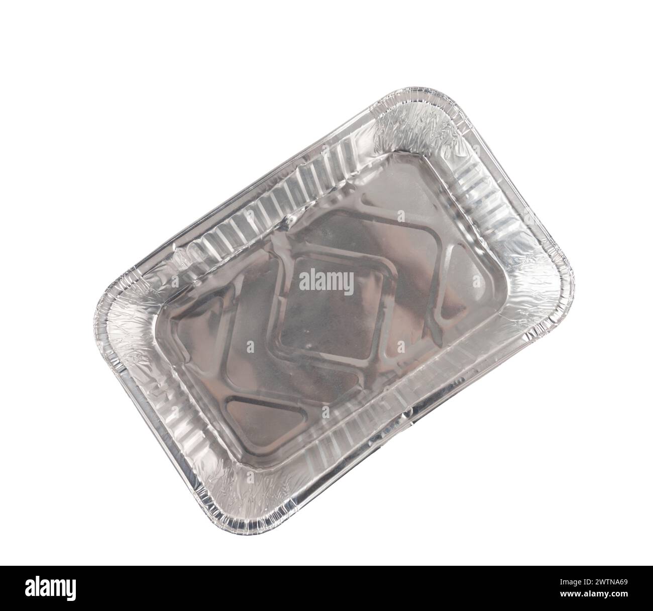 un récipient de cuisine en aluminium sur un fond transparent Banque D'Images