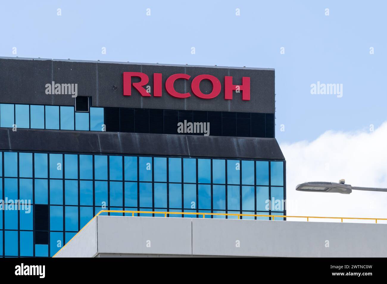 Immeuble de bureaux Ricoh à Wellington, Nouvelle-Zélande. Banque D'Images