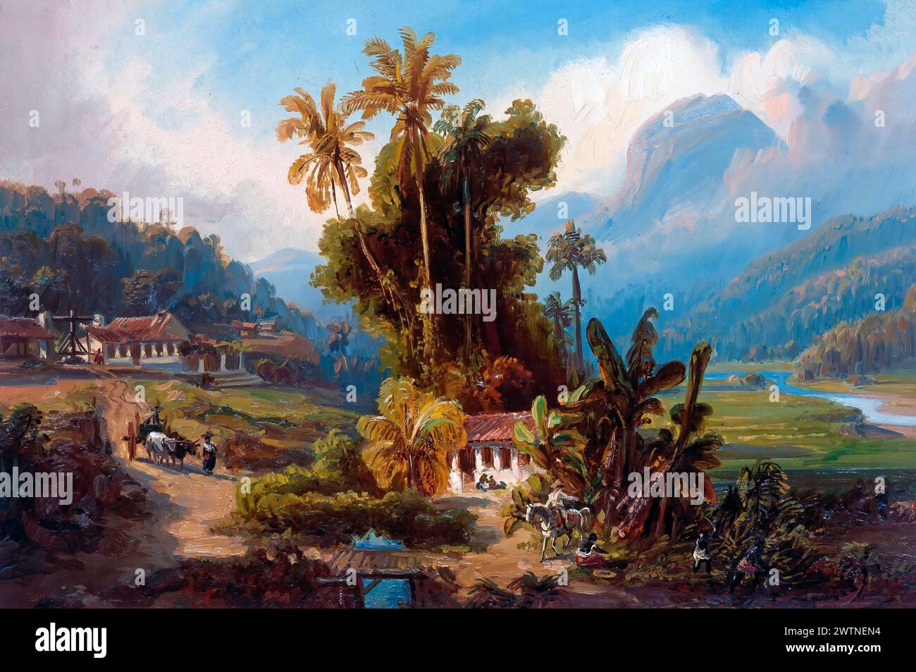 Plantation de canne à sucre de San Esteban près de Puerto Cabello, Venezuela - Ferdinand Konrad Bellermann, vers 1845 Banque D'Images