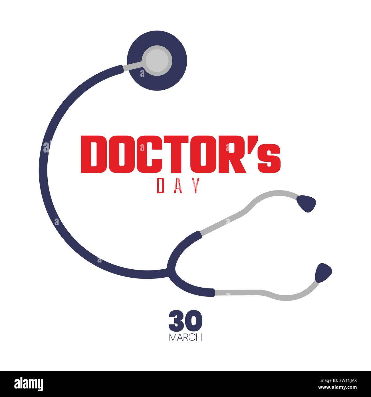 Illustration de l'icône vectorielle Doctor Day icône Doctor Day icône stéthoscope Illustration de Vecteur