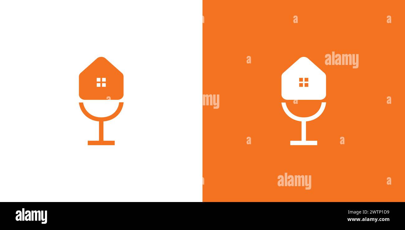 Le design du logo Home Talk est unique et moderne Illustration de Vecteur