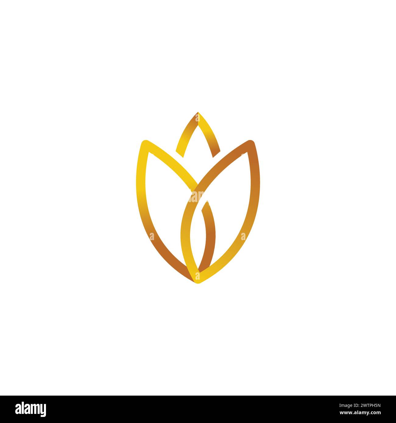 Logo Lotus simple. Icône Lotus Flower Illustration de Vecteur