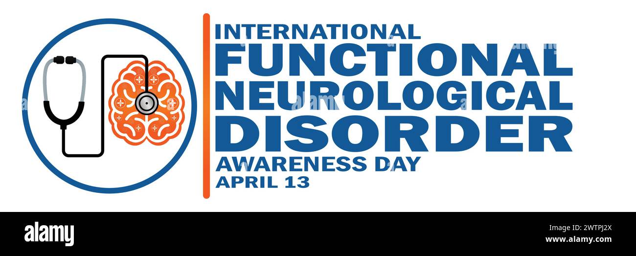 Journée internationale de sensibilisation aux troubles neurologiques fonctionnels. Convient pour carte de vœux, affiche et bannière. Illustration de Vecteur