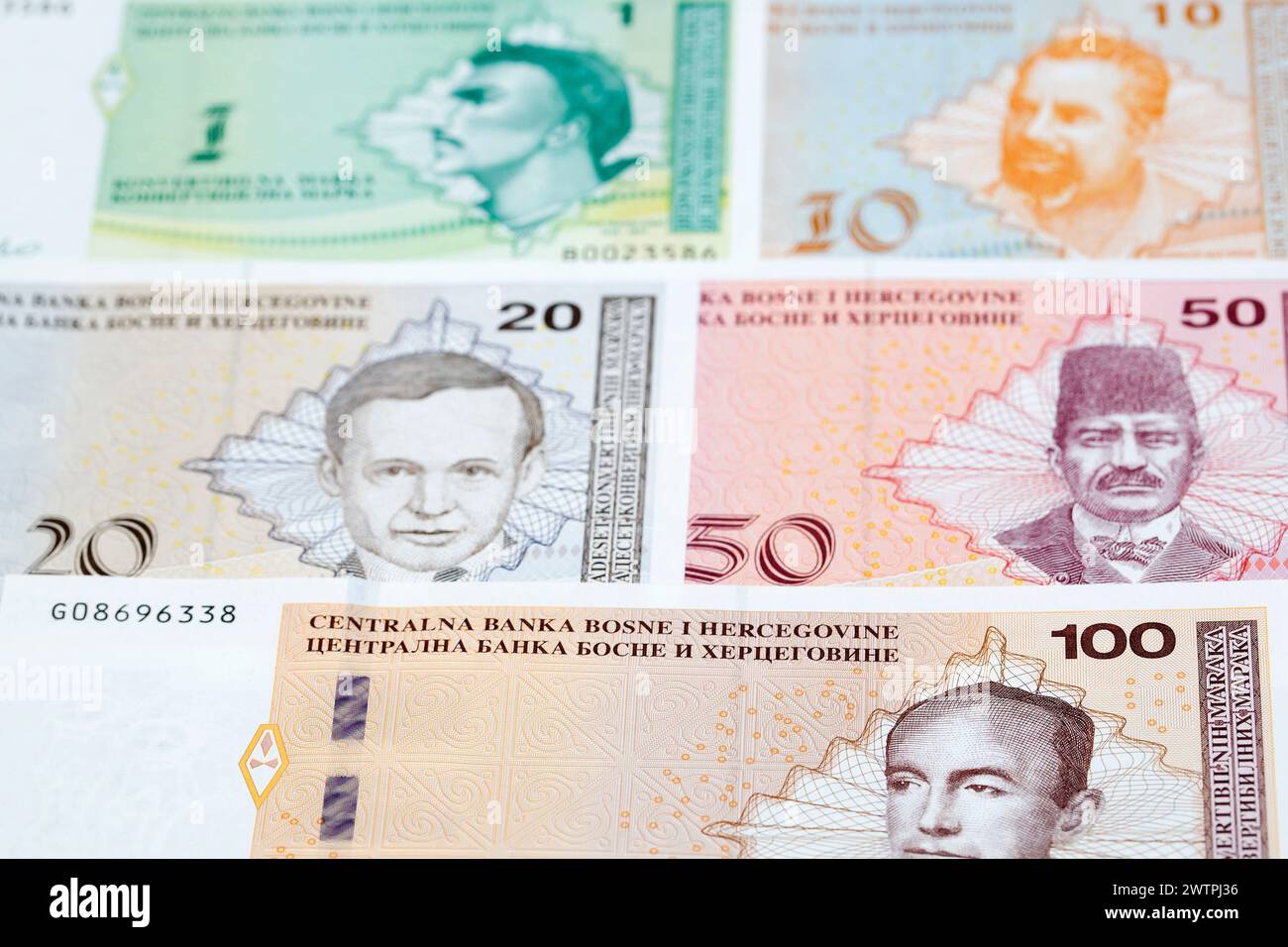 Bosnie-Herzégovine argent - convertible marque un contexte d'affaires Banque D'Images