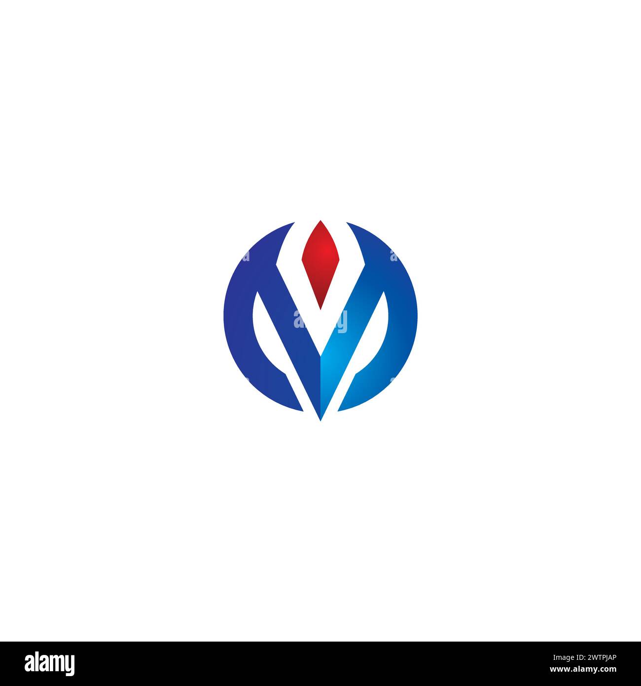 Logo VM simple. Lettre MV logo Design Illustration de Vecteur