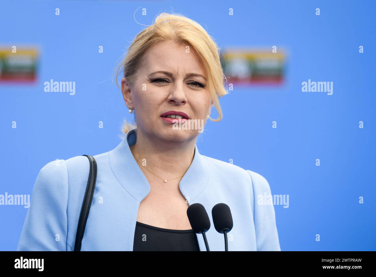 VILNIUS, LITUANIE. 11 juillet 2023. Zuzana Caputova, Présidente de la Slovaquie, lors du SOMMET DE l'OTAN 2024. Banque D'Images