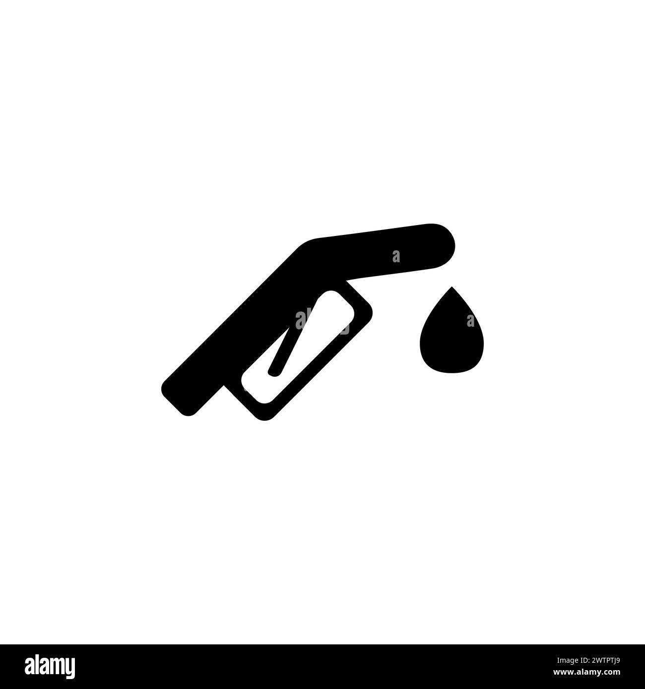 Gicleur de pompe à essence. Icône de vecteur plat de pompe à carburant. Symbole solide simple isolé sur fond blanc Illustration de Vecteur