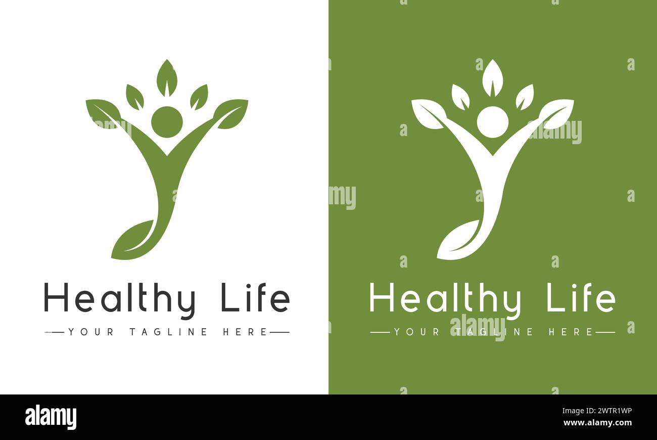 People Tree logo Design Healthy Life logo type Illustration de Vecteur