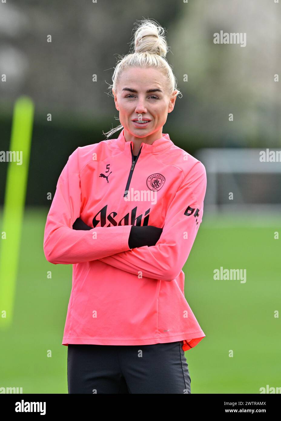 Alex Greenwood de Manchester City Women, lors de la session de Manchester City Women Training au campus Etihad, Manchester, Royaume-Uni, le 19 mars 2024 (photo de Cody Froggatt/News images) Banque D'Images