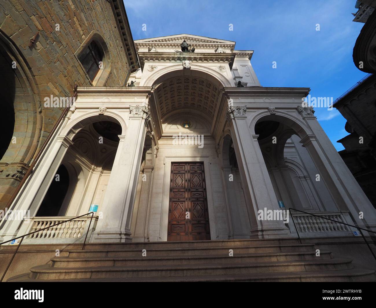Façade de dôme de Bergame, Lombardie, Italie Banque D'Images