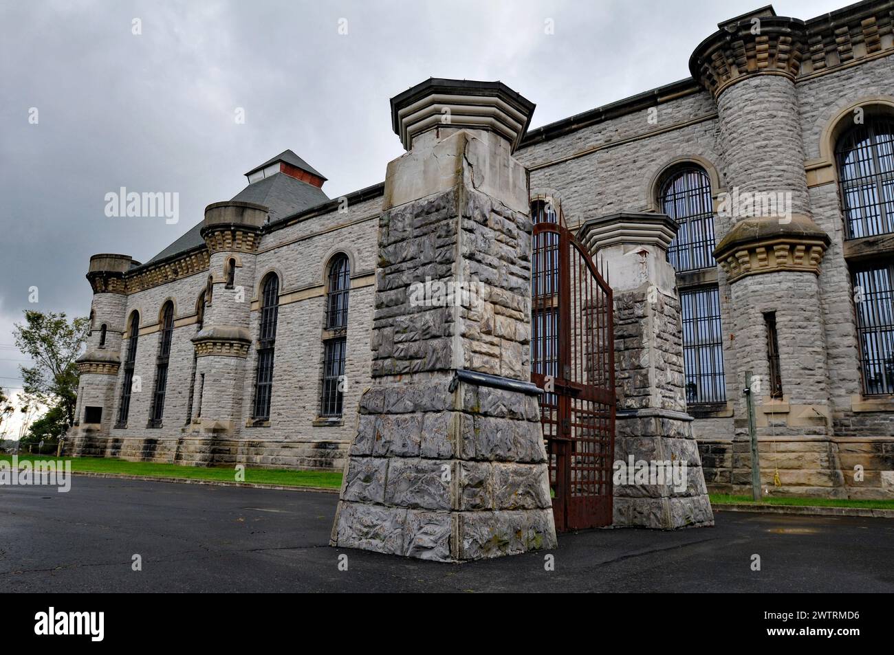 La prison de l'Ohio State Reformatory à Mansfield, une ancienne prison, est maintenant une attraction touristique et un lieu de tournage pour des films comme la rédemption de Shawshank. Banque D'Images