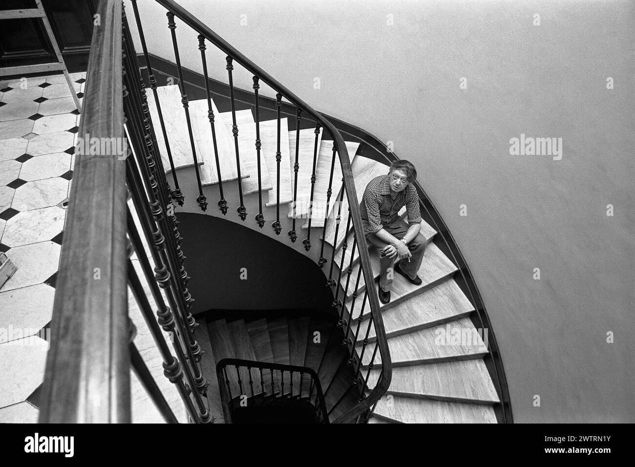 Portrait d'Anthony Burgess 1977 ©Serge Hambourg/opale.photo Banque D'Images