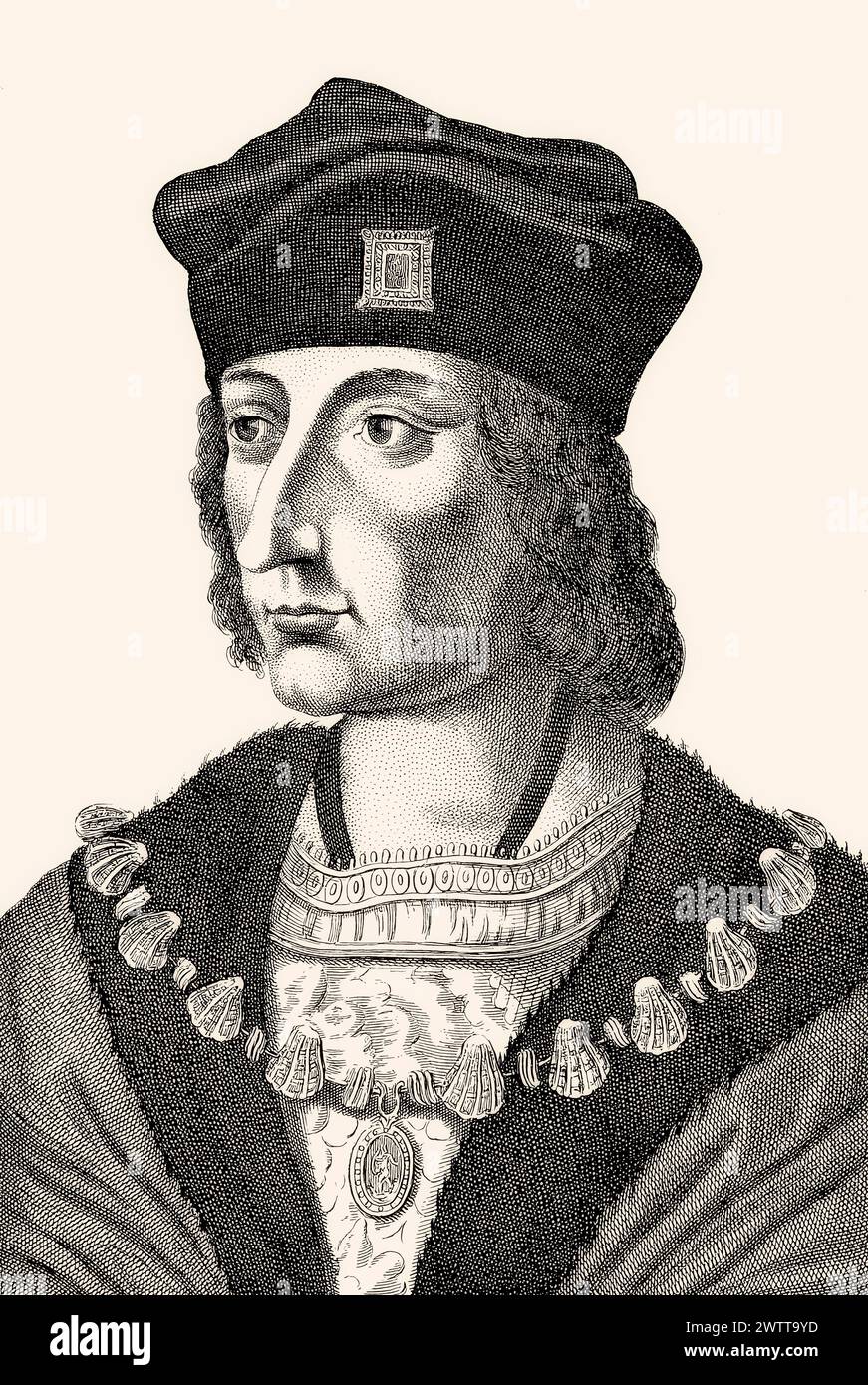 Charles VIII, dit l'affable, 1470-1498, roi de France Banque D'Images