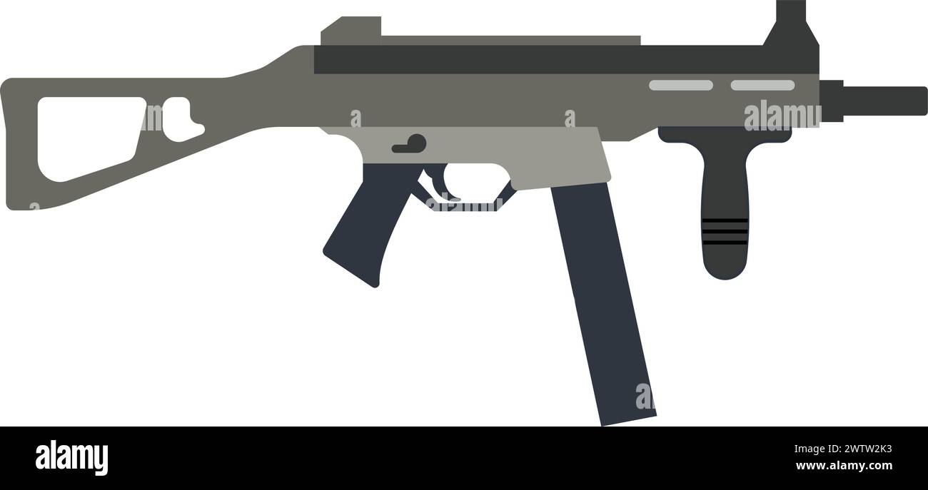 Arme militaire à carabine. Icône arme d'assaut Illustration de Vecteur