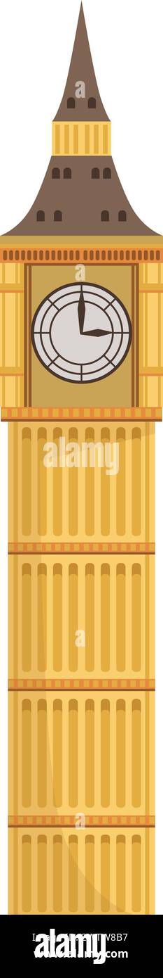 Big ben. Londres, point de repère touristique. Célèbre tour Illustration de Vecteur