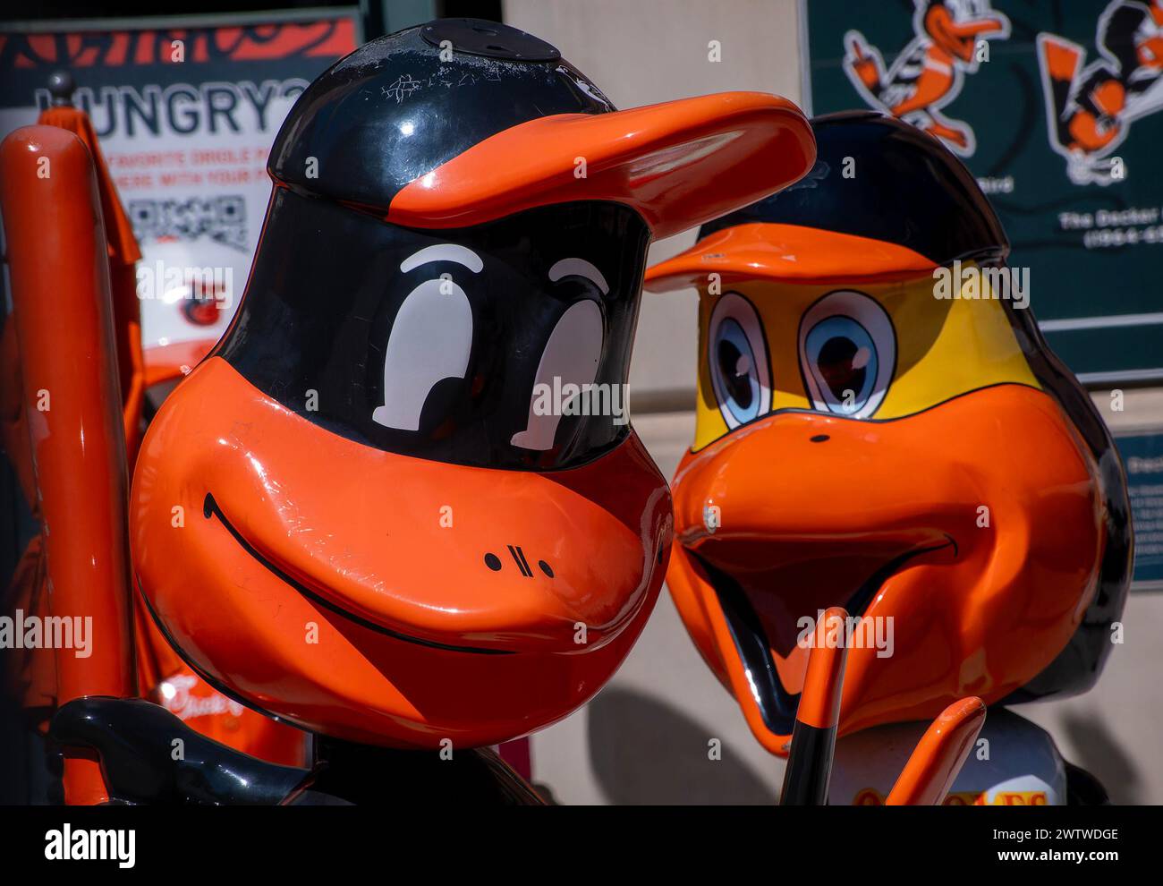 Figurines de mascotte Baltimore Orioles Banque D'Images