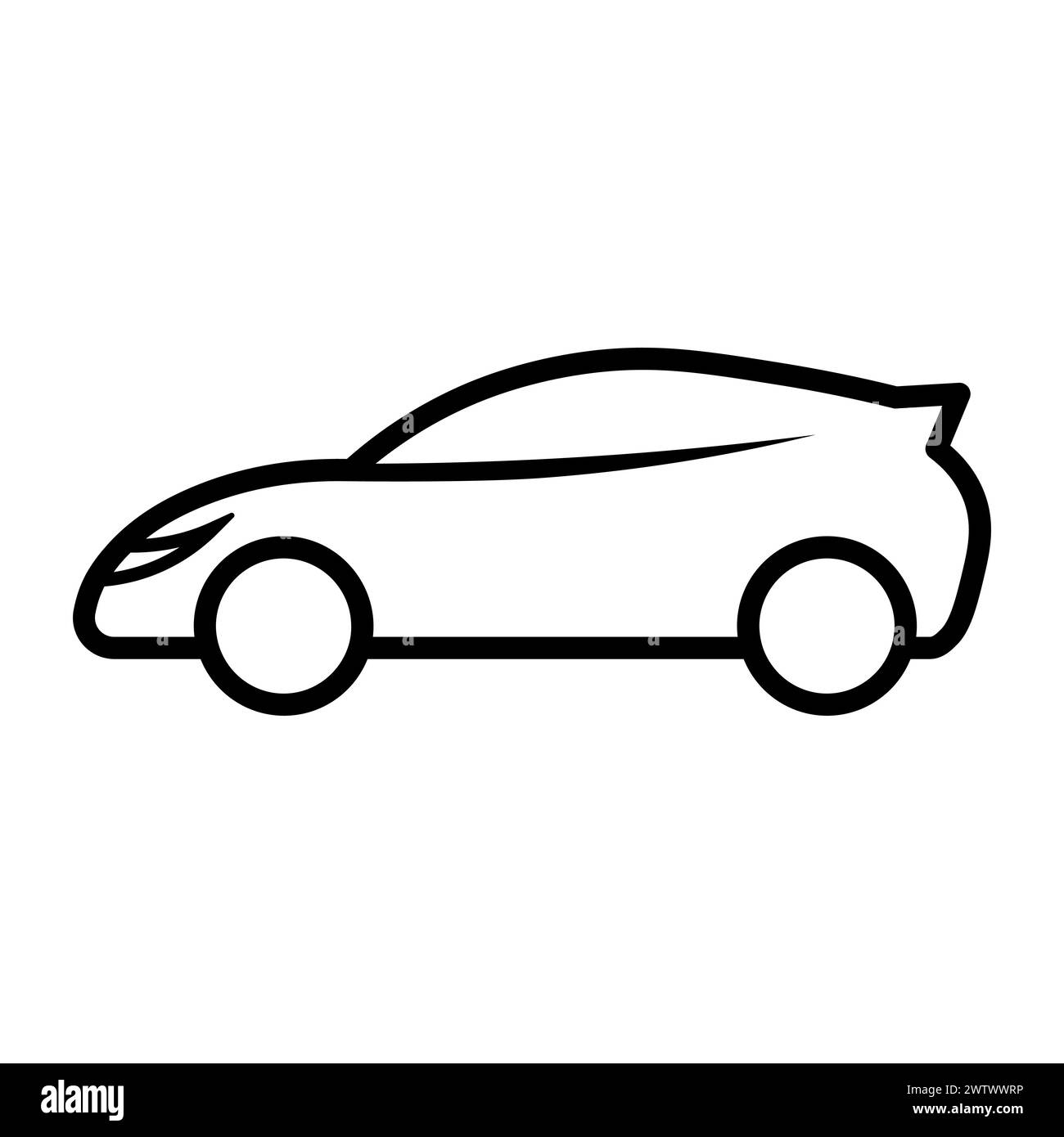 icône noire de logo de voiture vectorielle sur fond blanc Illustration de Vecteur