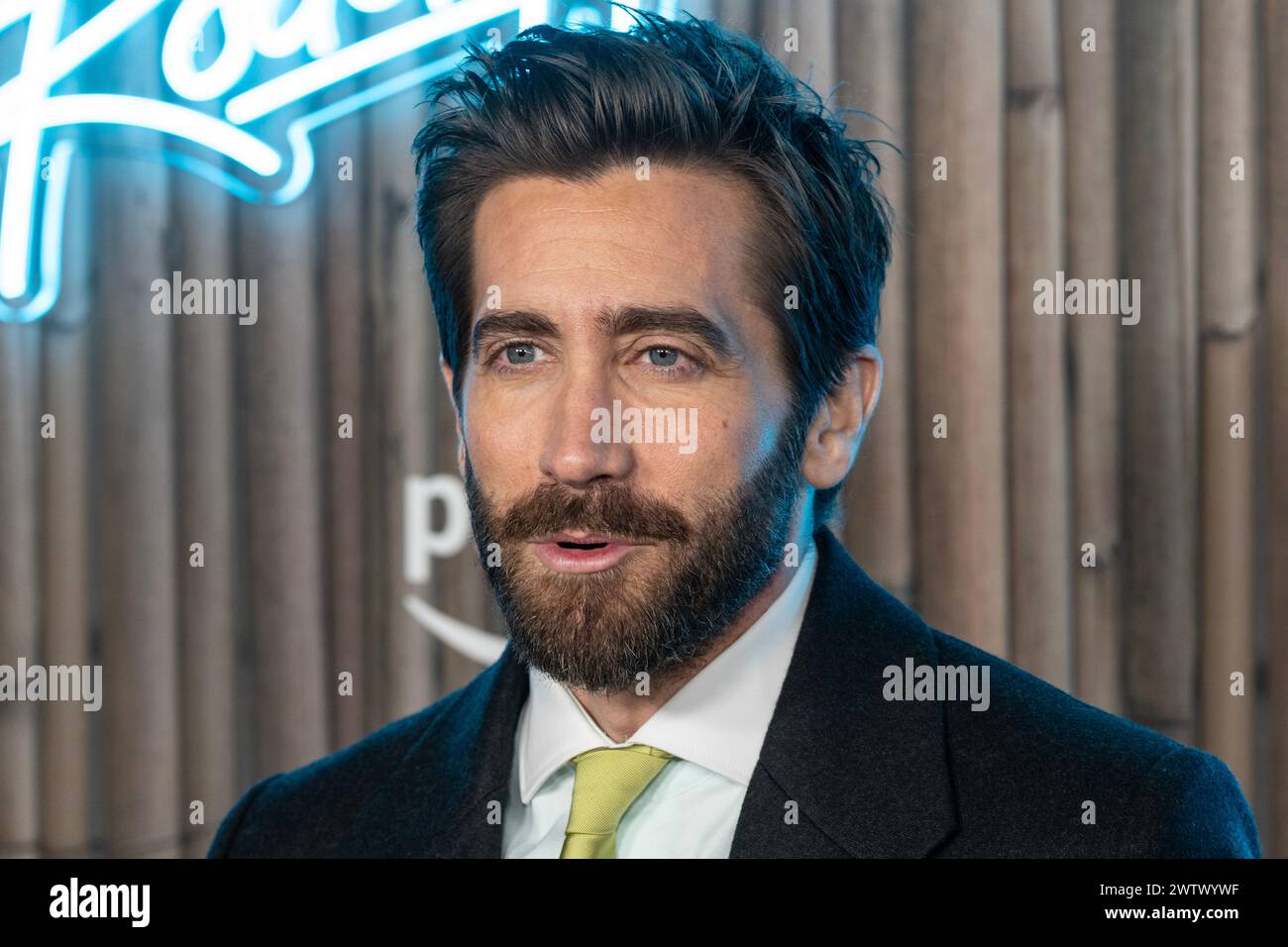 Jake Gyllenhaal assiste à la première de Road House par Amazon MGM Studios au Jazz au Lincoln Center de New York le 19 mars 2024 Banque D'Images