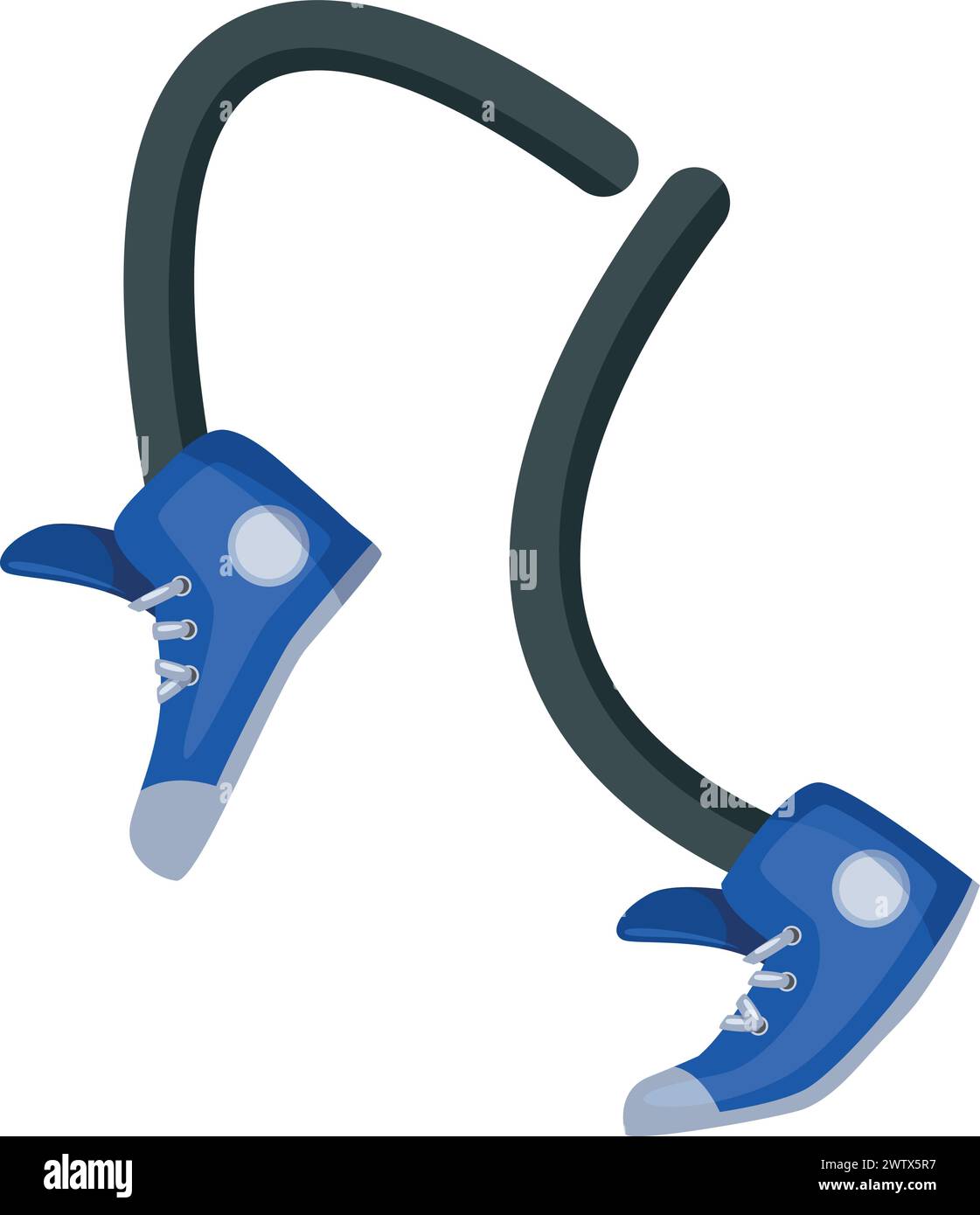 Jambes qui marchent. Position des pieds masculins de la marche de dessin animé Illustration de Vecteur