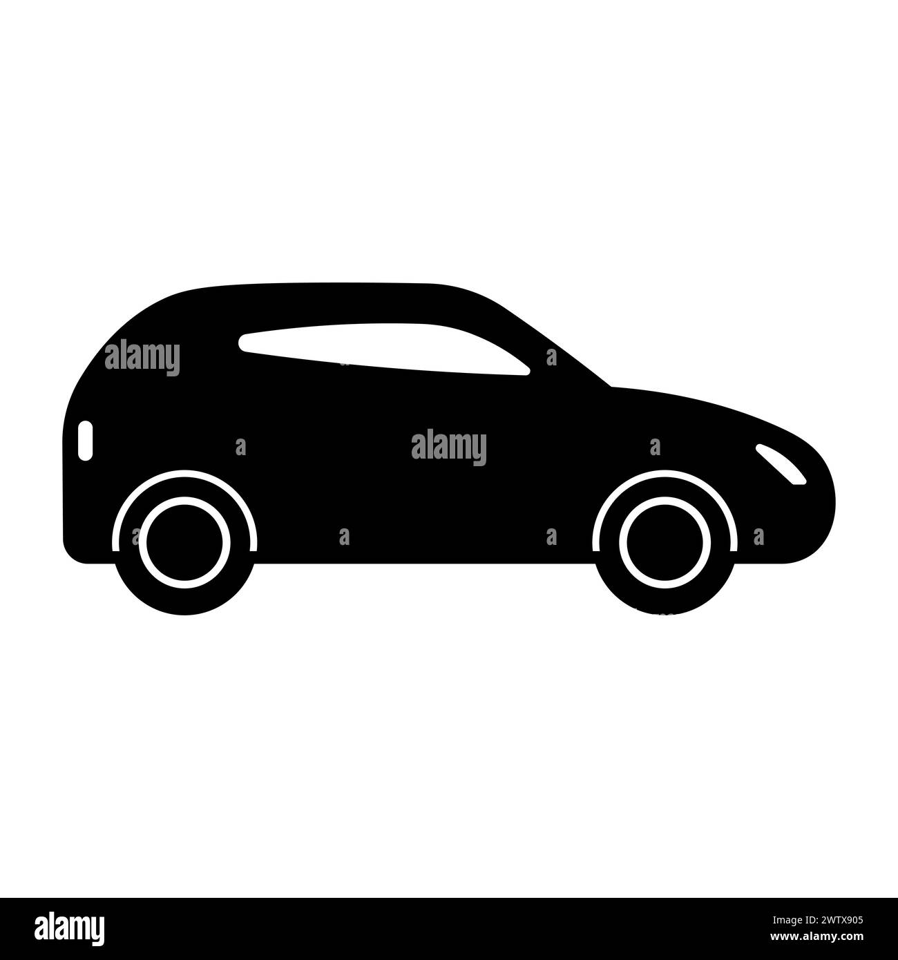 icône de hayon vectoriel noir sur fond blanc Illustration de Vecteur