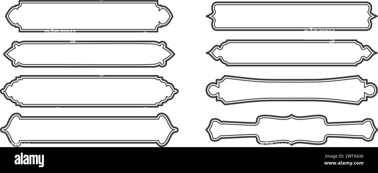 Cadre de Ramadan islamique. Conception vectorielle arabe avec ornement turc. Autocollant ruban Arabesque pour bannière tag et flyer de vente. Symbole de modèle de contour Illustration de Vecteur