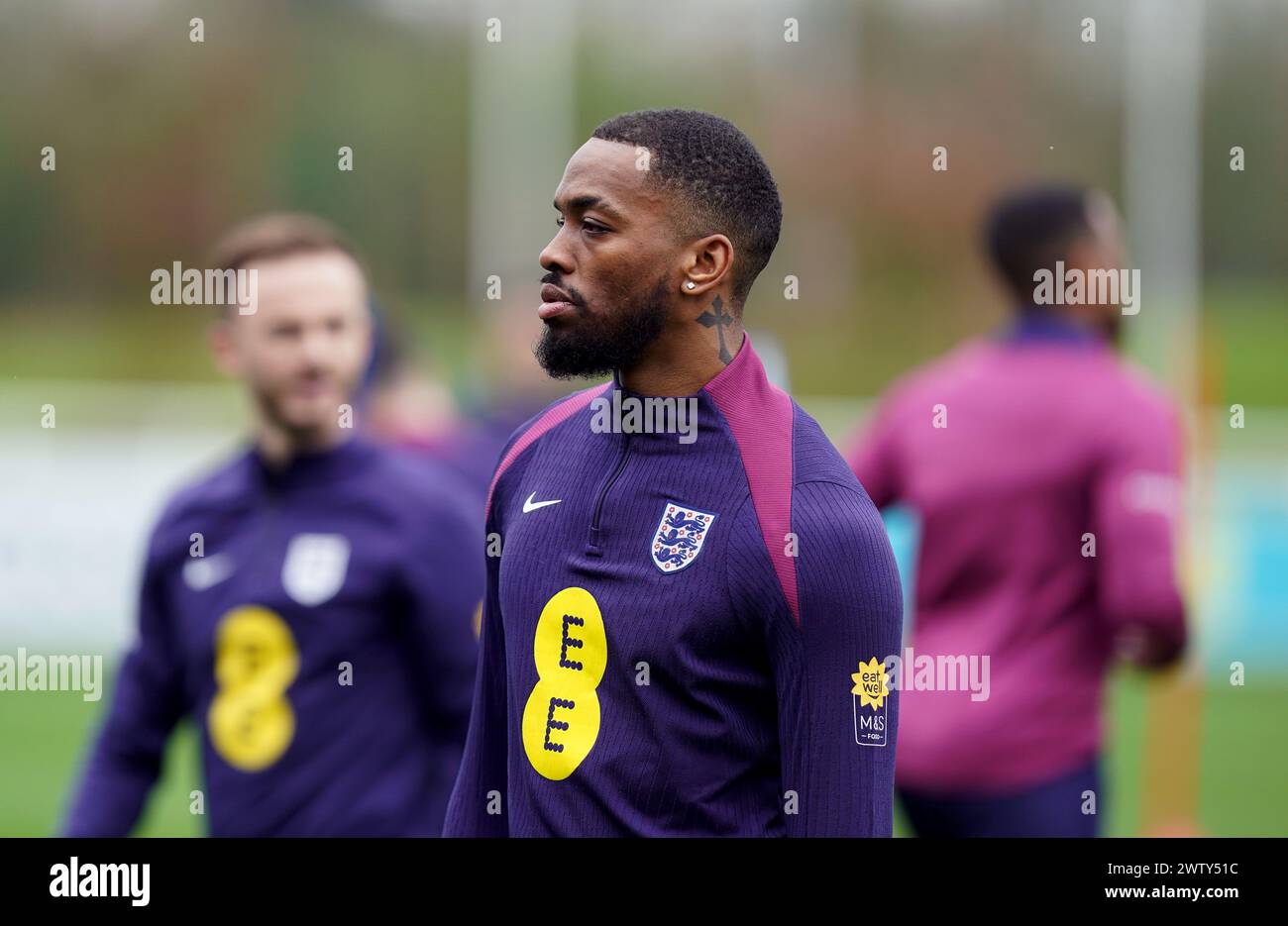 L'anglais Ivan Toney lors d'une séance de formation chez assurés George's Park, Burton upon Trent. Date de la photo : mercredi 20 mars 2024. Banque D'Images