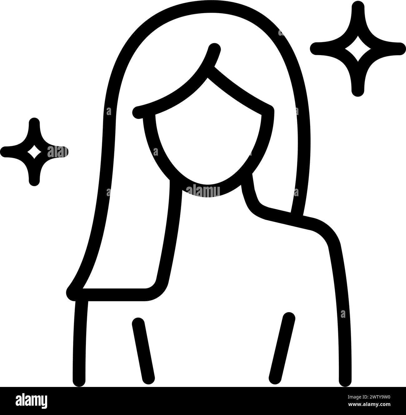 Icône de ligne de cosmétologie esthétique, pictogramme vectoriel de soins de la peau et des cheveux. Signe simple pour le concept mobile et la conception Web. Symbole, illustration du logo Illustration de Vecteur